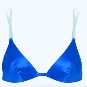 La Perla Bright blue silk Bra M